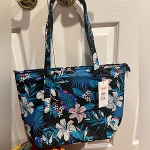 LUG Scramble Insulated Tote - Hibiscus multi NWT